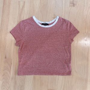 forever 21 rusty pink crop top